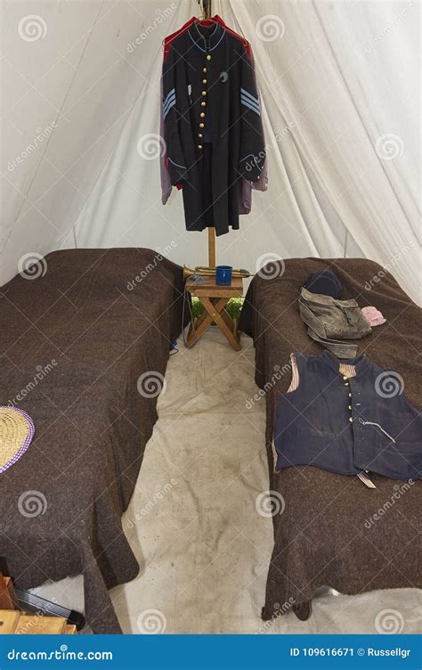 Civil War Encampment And Camplife Stock Image Image Of Campsite Rest