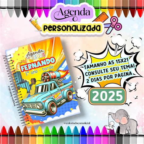 Agenda Escolar Personalizada Hot Wheels Elo Produtos Especiais