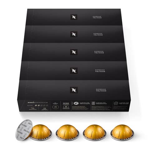 Nespresso Capsules Vertuo Voltesso Mild Roast Espresso 50 Count Espresso Pods