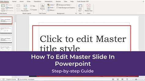 How To Edit Master Slide In Powerpoint Presentationskillsme