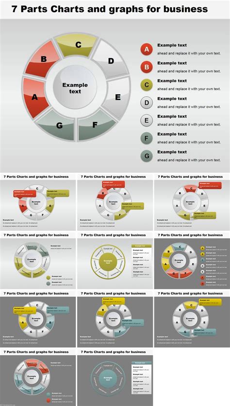 7 Parts Pie Graphs For Business Powerpoint Charts Powerpoint Charts