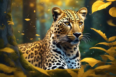 Leopard Cartoon Wallpaper Graphic by Forhadx5 · Creative Fabrica