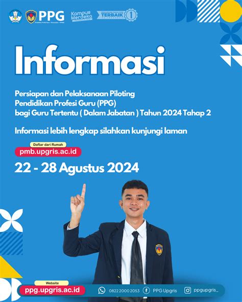 INFORMASI LAPOR DIRI PILOTING PENDIDIKAN PROFESI GURU PPG BAGI GURU