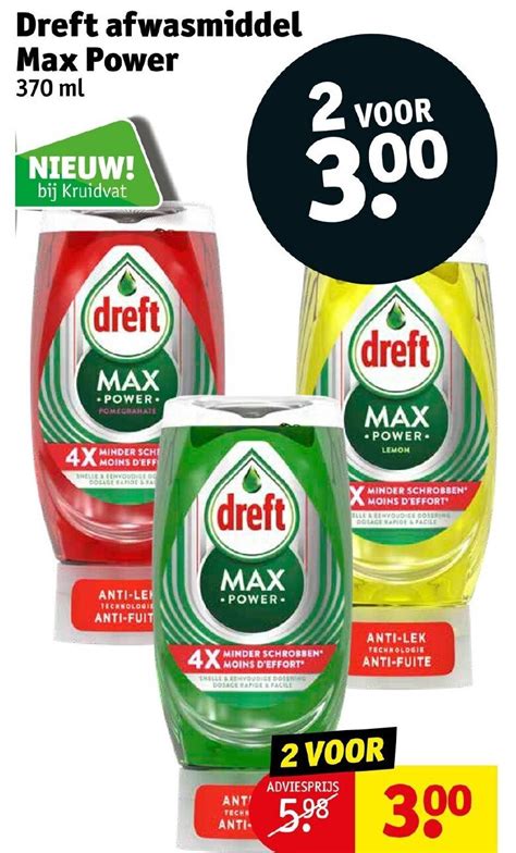 Dreft Afwasmiddel Max Power Ml Aanbieding Bij Kruidvat