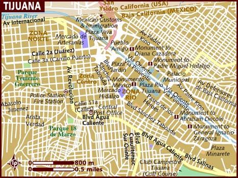 Mapa de Tijuana Político Región | Mapa Político Ciudad Región ...