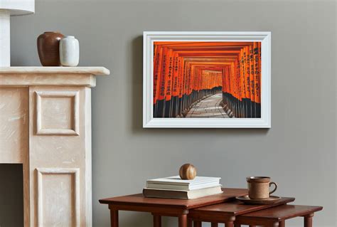 Vintage Painting Of Fushimi Inari Shrine Kyoto Travel Poster Etsy