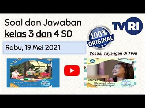 Belajar Di Tvri Kelas Tvri Kelas Sd Hari Rabu Mei Tvri