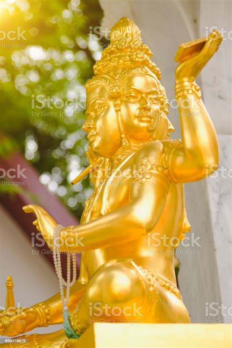 Statue Of Hindu God Brahma In Thailand Stock Photo Download Image Now