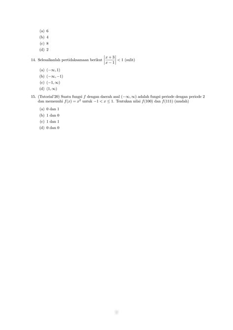 SOLUTION Soal Matematika Sm Itb 2023 Studypool