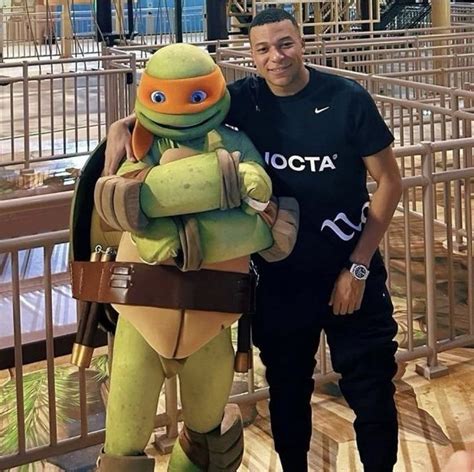 Kylian Mbapp And Ninja Turtle In Kylian Mbapp Football