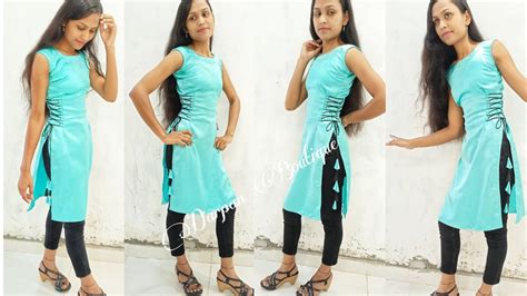 Criss Cross Side Dori Kurti Cutting And Stitching Full Tutorial In