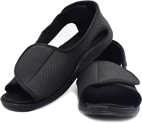 Amazon W Lesvago Men S Open Toe Diabetic Sandals Extra Wide