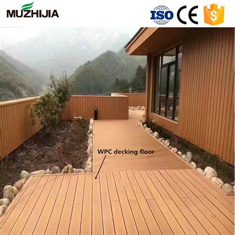 Wpc Pe Outdoor Wood Plastic Composite Decking Price Flooring For Park