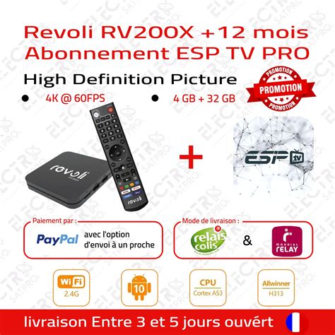 Revoli RV200X 12 Mois Abonnement ESP Tv Pro Electro Satpro Fr