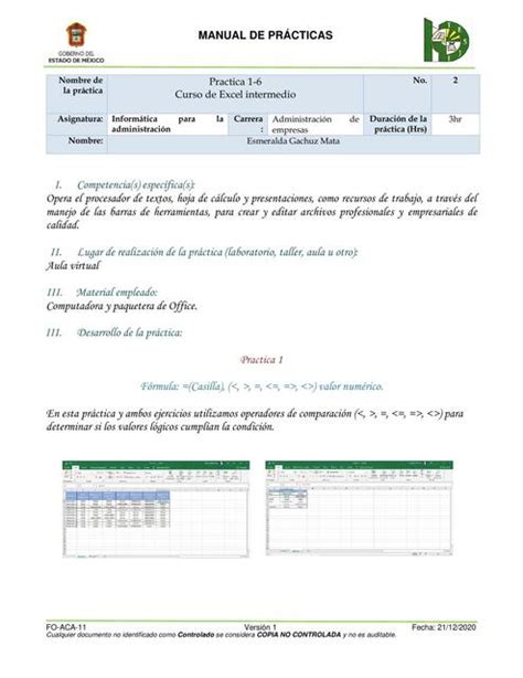 Curso De Excel Intermedio Memex Udocz