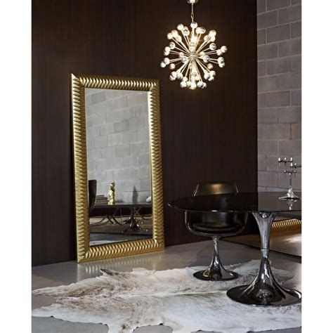 Miroirs Luminaires HALL Grand Miroir Mural Finition Or Inside75