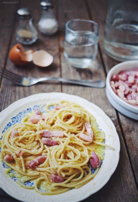 P Te Carbonara Recette Italienne Des Spaghettis Au Lard