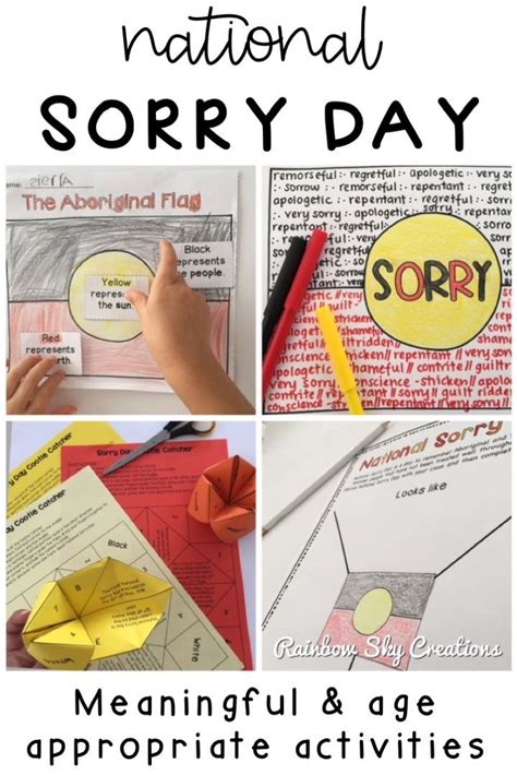 These Sorry Day Activities Are Ideal For Children In Year 3 And Year 4