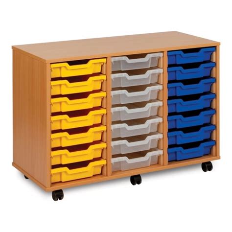 Mobile 21 Shallow Tray Storage Unit Panel Warehouse