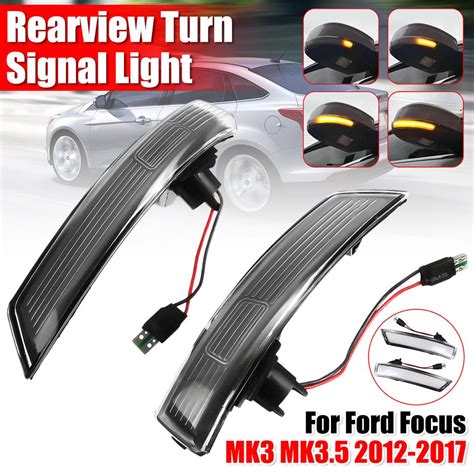 2x Led Dynamic Turn Signal Light Side Wing Rearview Mirror Indicator