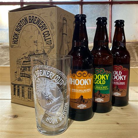 Three Bottle Beer And Pint Glass Pack Hook Norton Brewery