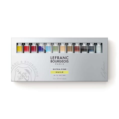 Lefranc Bourgeois Extra Fine Oil Paint Set Of 12 Tubes 50 000 Art