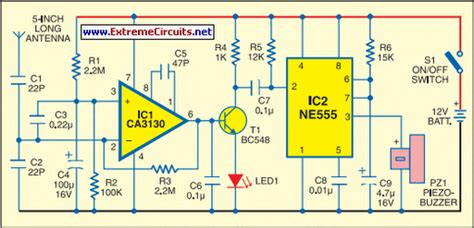 Mobile Bug Detector Circuit Diagram