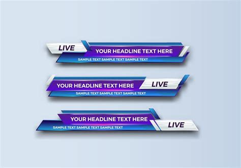 modern geometric lower third banner template design for broadcasting ...