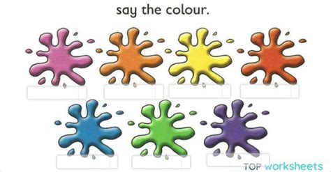 Say The Color Interactive Worksheet Topworksheets