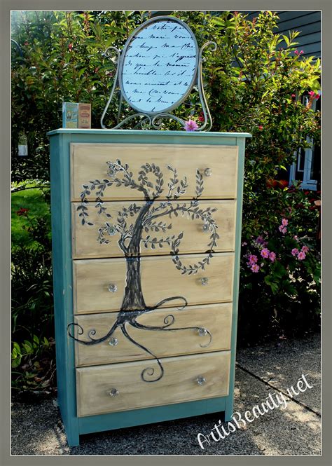 ART IS BEAUTY: Laminate Furniture can be BEAUTIFUL too! Willow Tree Dresser