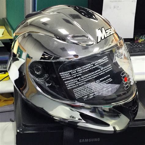 Masei 802 Silver Chrome Motorcycle Bike Dot Helmet ヘルメット Sales