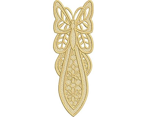 Fsl Spring Butterfly Bookmark Machine Embroidery Design Freestanding Lace Bookmark Embroidery