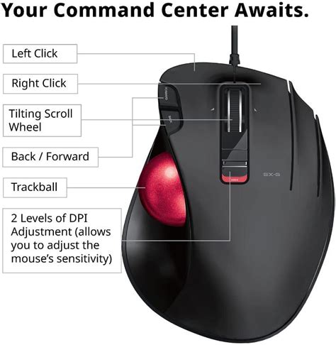 Elecom Wired Thumb Operated Trackball Mouse Button Function With