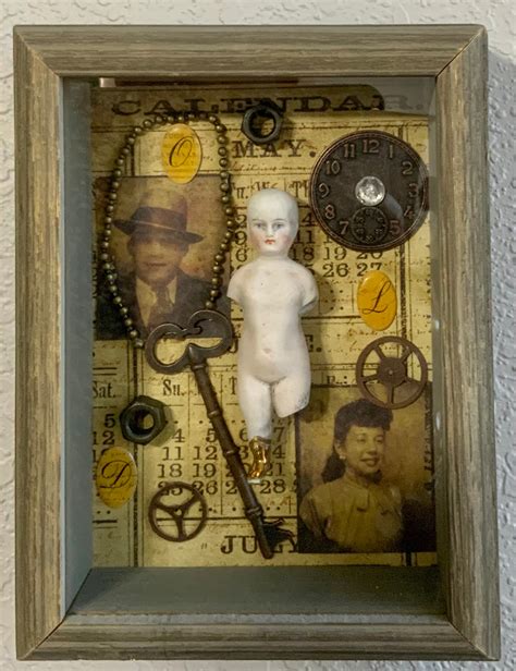 Edwardian Mixed Media Shadowbox Altered Art Vintage Assemblage Etsy