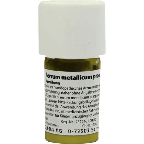 Ferrum Metallicum Praep D Trituration Erbofarma Farmaci Generici