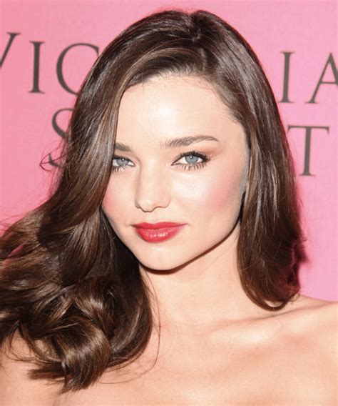 Miranda Kerr Long Wavy Chocolate Brunette Hairstyle