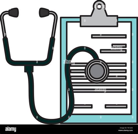 Medical Clipboard And Stethoscope Stock Vector Image And Art Alamy