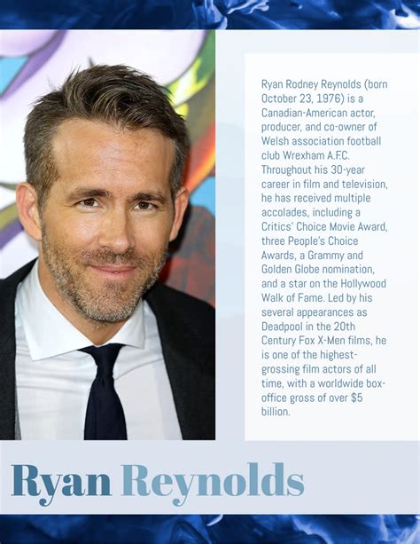 Ryan Reynolds Biography | Biography Template