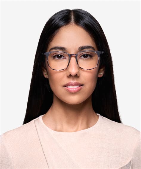 Cheer Square Swirled Gray Full Rim Eyeglasses Eyebuydirect Canada