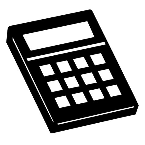 Calculator Silhouette Vector Premium Ai Generated Vector