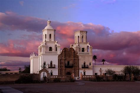 Mission San Javier Del Bac At Sunset Photograph By Myron Sveum