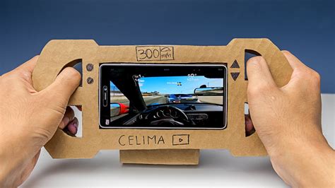 How To Make A Gaming Steering Wheel From Cardboard For Smartphone DIY