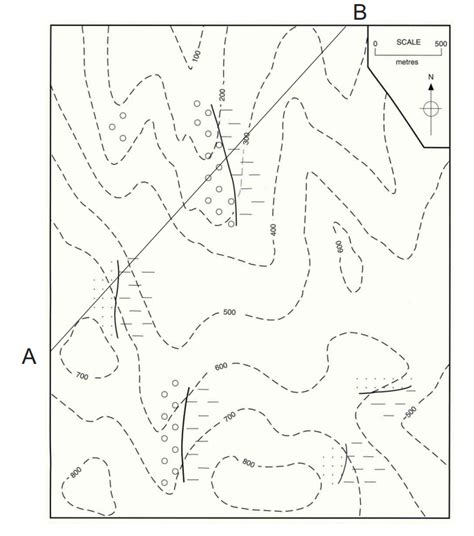 Solved Do The Geological Cut Section A B On The Map Seen Chegg