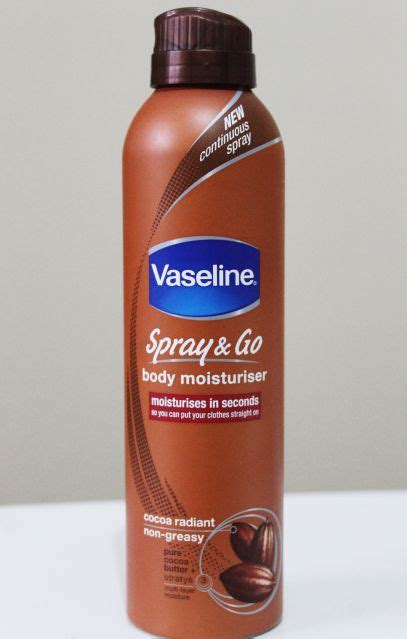 Vaseline Spray And Go Body Moisturiser Cocoa Radiant Review Lotion For Dry Skin Body