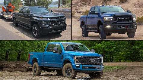 Ford vs. Chevrolet vs. Ram Heavy-Duty Trucks: How the Gas V-8s Compare