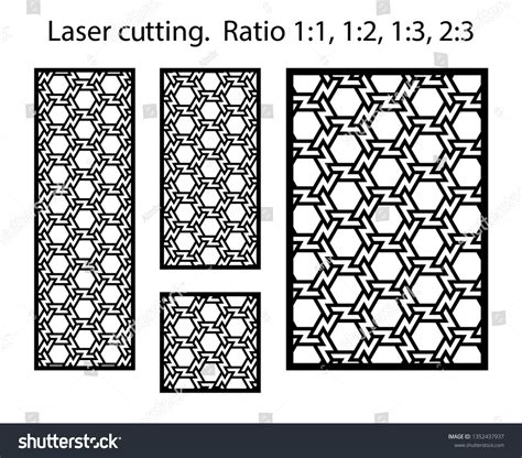 Laser Pattern Set Decorative Vector Panels Stock Vector Royalty Free 1352437937 Shutterstock