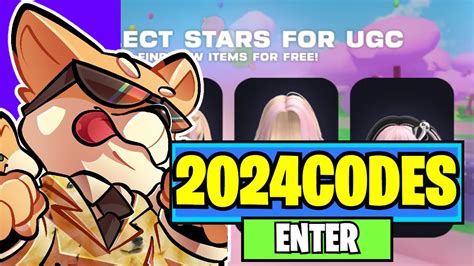 All WORKING Codes 2024 COLLECT STARS FOR UGC YouTube