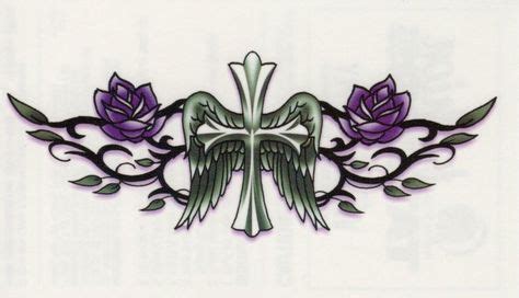 Purple Cross Tattoo