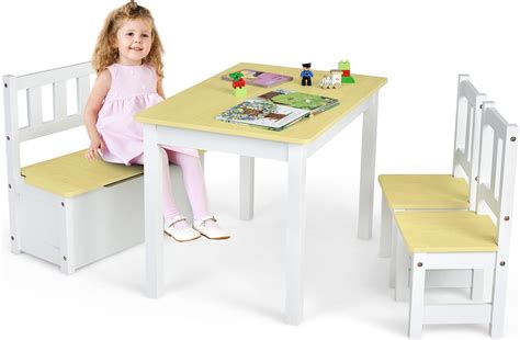 COSTWAY Ensemble De Table Et 2 Chaises Pour Enfants Table Multi