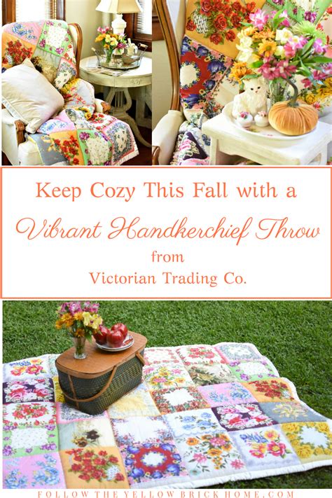 Keep Cozy This Fall With A Vintage Style Vibrant Handkerchief Throw